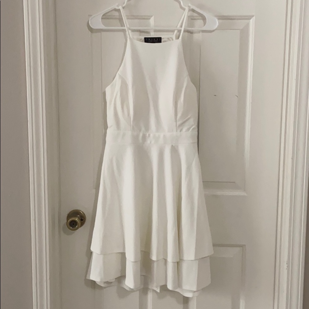 Tiered white dress